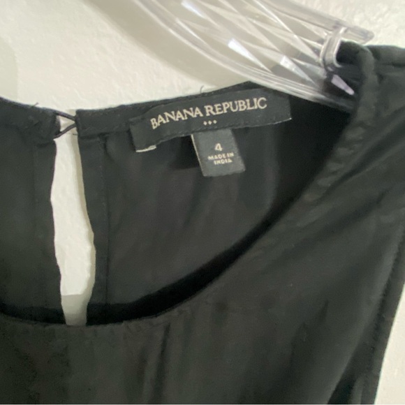 Banana Republic Black Sleeveless Jumpsuit Elastic Drawstring Waist Jogger Size 4 - Picture 10 of 11